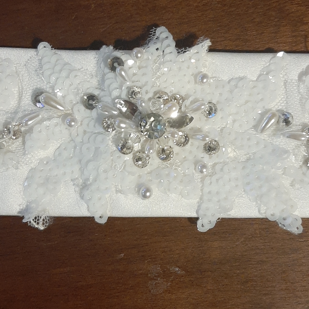 Ivory sash for wedding dress